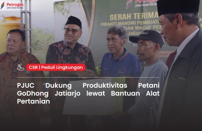 PJUC Supports GoDhong Jatiarjo Farmers Productivity through Agricultural Equipment Assistance