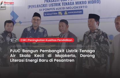 PJUC Builds Small-Scale Hydropower Plant in Mojokerto, Empowering Students with Renewable Energy Literacy